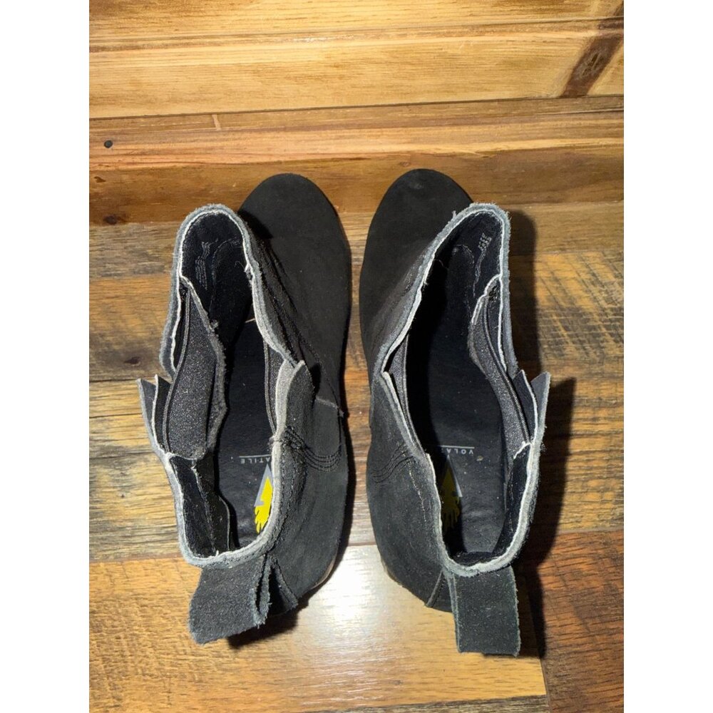VOLATILE Burlingham Black Suede Stacked Heel Boots Size‎ 8.5 - Picture 12 of 14